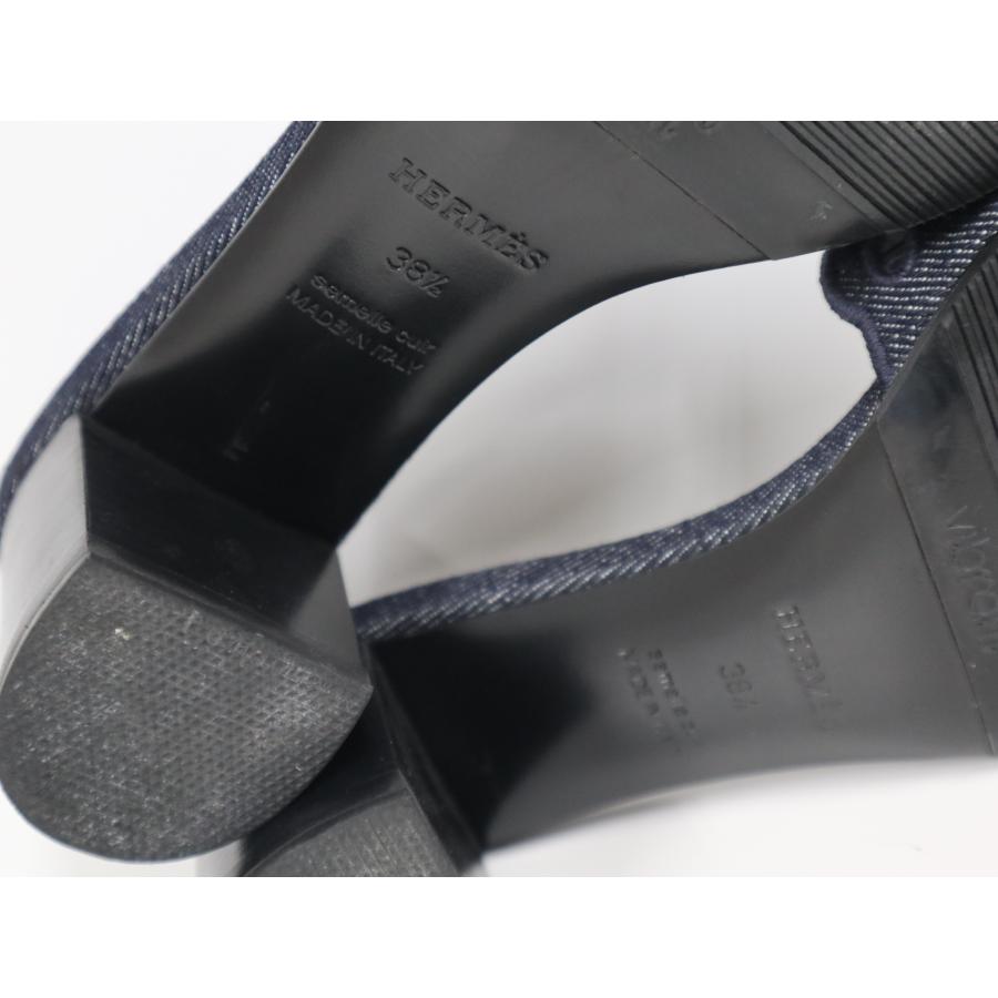HERMES（エルメス） グラディス 45 シェーヌダンクル デニム ミュール