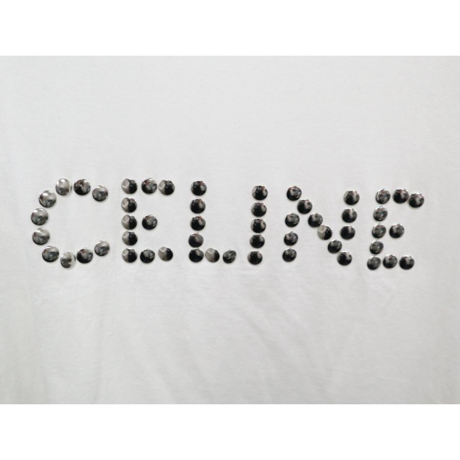 CELINE（セリーヌ） エディ期 スタッズ コットン 半袖 ホワイト サイズ