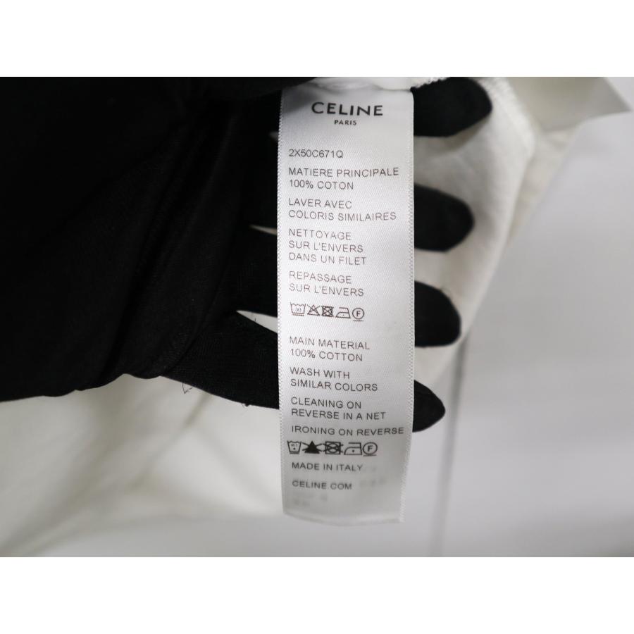 CELINE（セリーヌ） エディ期 スタッズ コットン 半袖 ホワイト サイズ