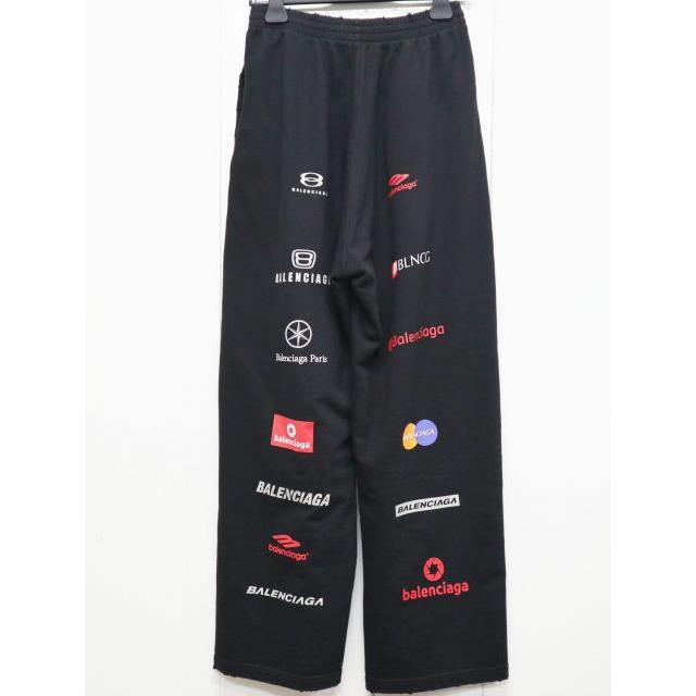 バレンシアガ BALENCIAGA サイズXS 767853 TPVF1 TOP LEAGUE BAGGY マルチロゴ ダメージ加工 スウェットパンツ 美品  パンツ BALENCIAGA（バレンシアガ） サイズXS 767853 TPVF1 TOP LEAGUE BAGGY