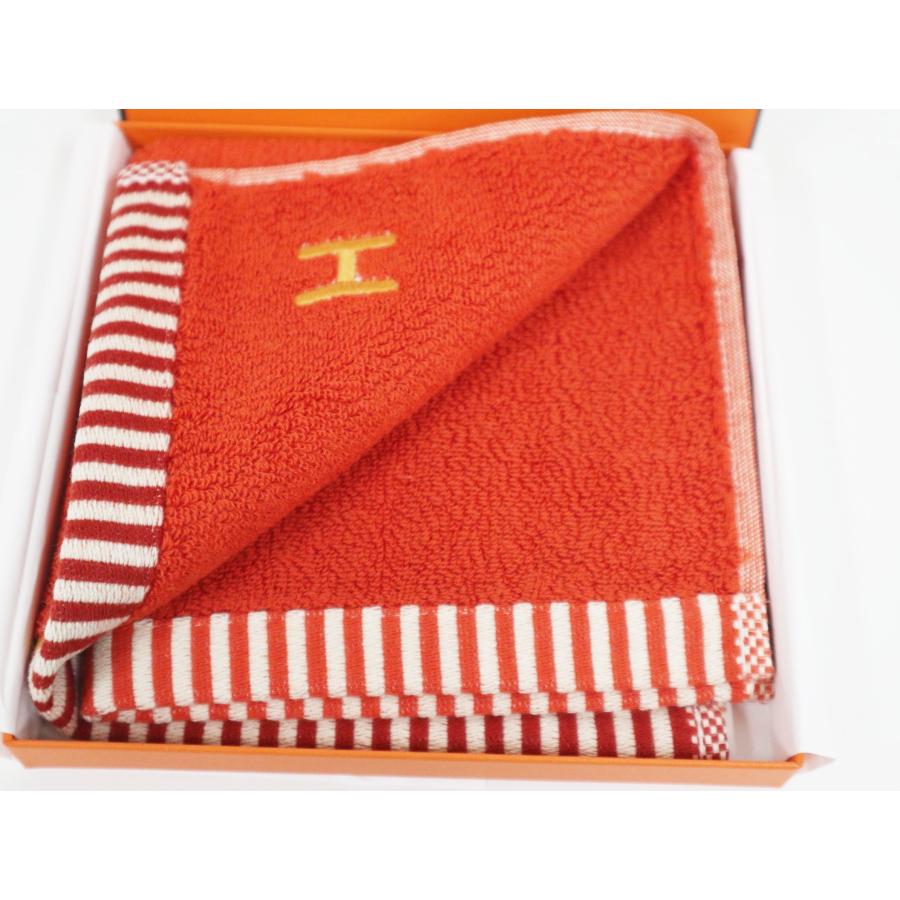 HERMES（エルメス） カレ・タオル ヴィス・ヴェルサ オレンジ コットン