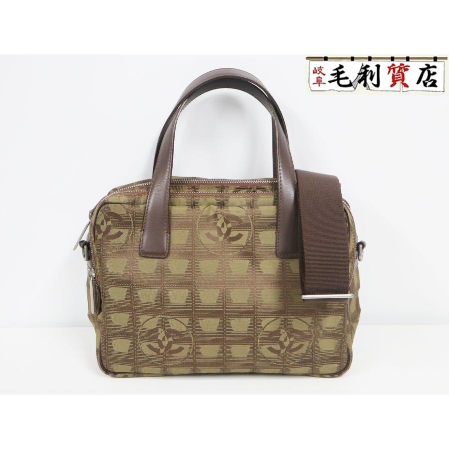 シャネル CHANEL ニュートラベルライン カーキグリーン 2WAY A15970 ショルダーバッグ キャンバス レザー レディース  バッグ ニュートラベルライン シャネル CHANEL カーキグリーン 2WAY A15970