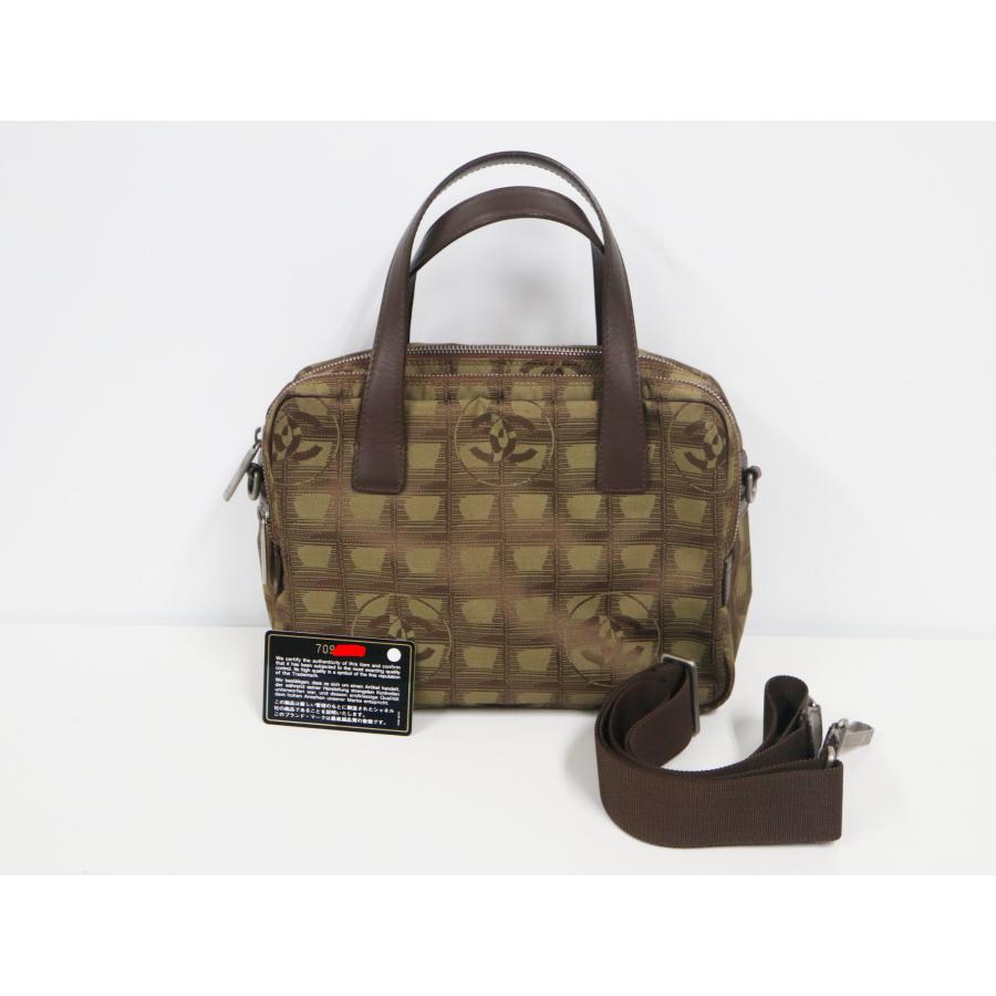 シャネル CHANEL ニュートラベルライン カーキグリーン 2WAY A15970 ショルダーバッグ キャンバス レザー レディース 【中古】 バッグの画像
