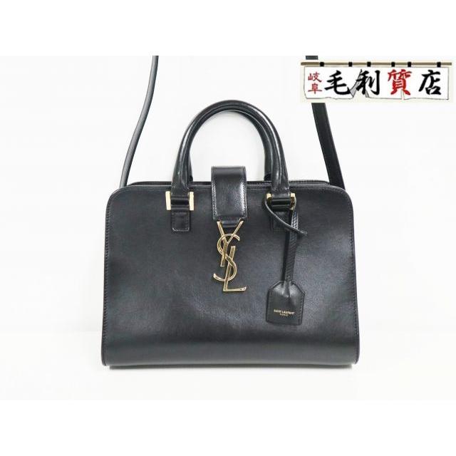 SAINT LAURENT サンローラン 472466 ベイビーカバス ブラック レザー