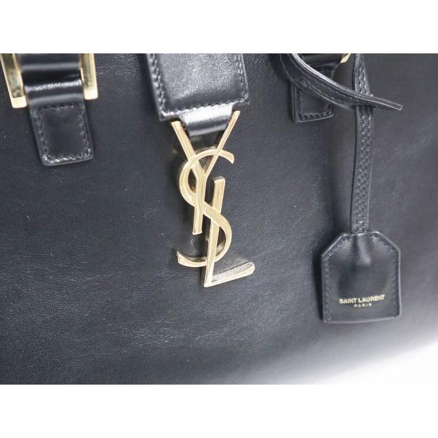 SAINT LAURENT サンローラン 472466 ベイビーカバス ブラック レザー