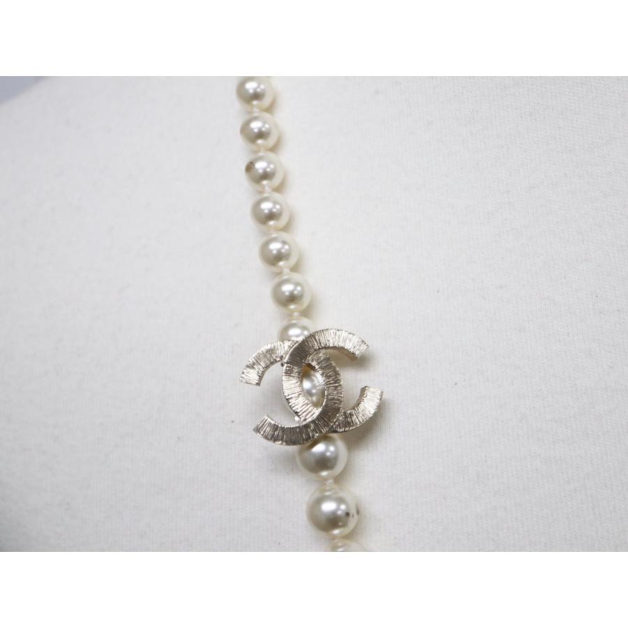 シャネル CHANEL B14 A ココマーク フェイクパール ロング ネックレス 【中古】アクセサリー ジュエリーの画像