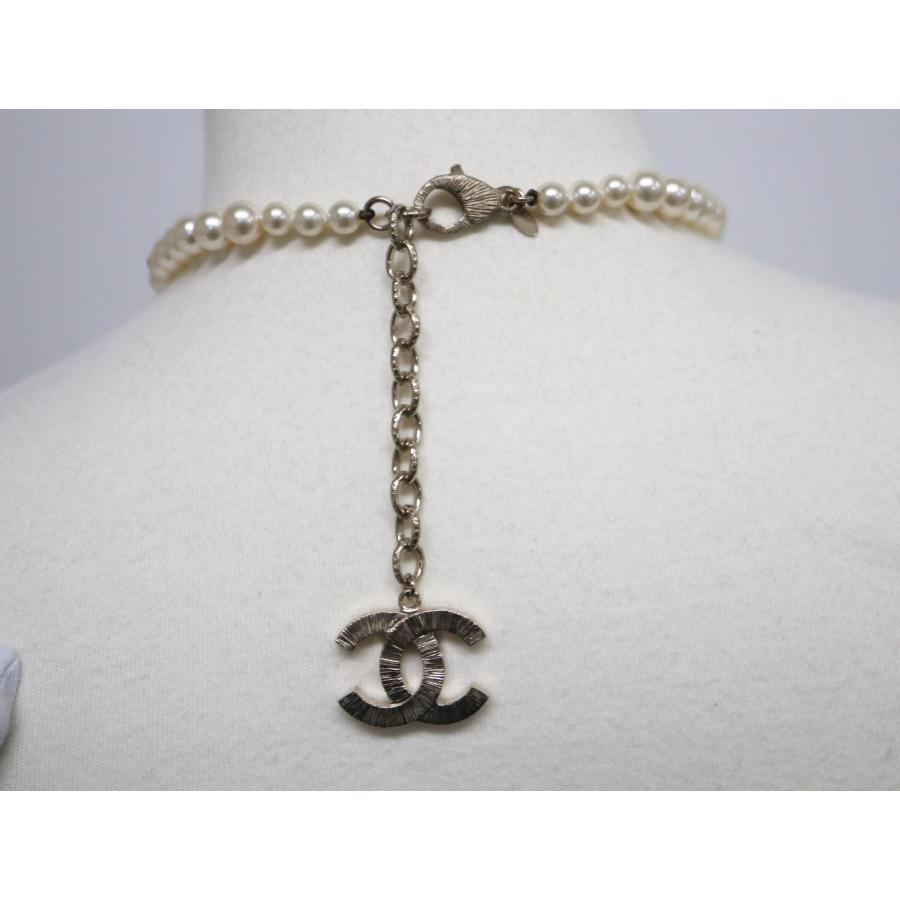 シャネル CHANEL B14 A ココマーク フェイクパール ロング ネックレス 【中古】アクセサリー ジュエリーの画像