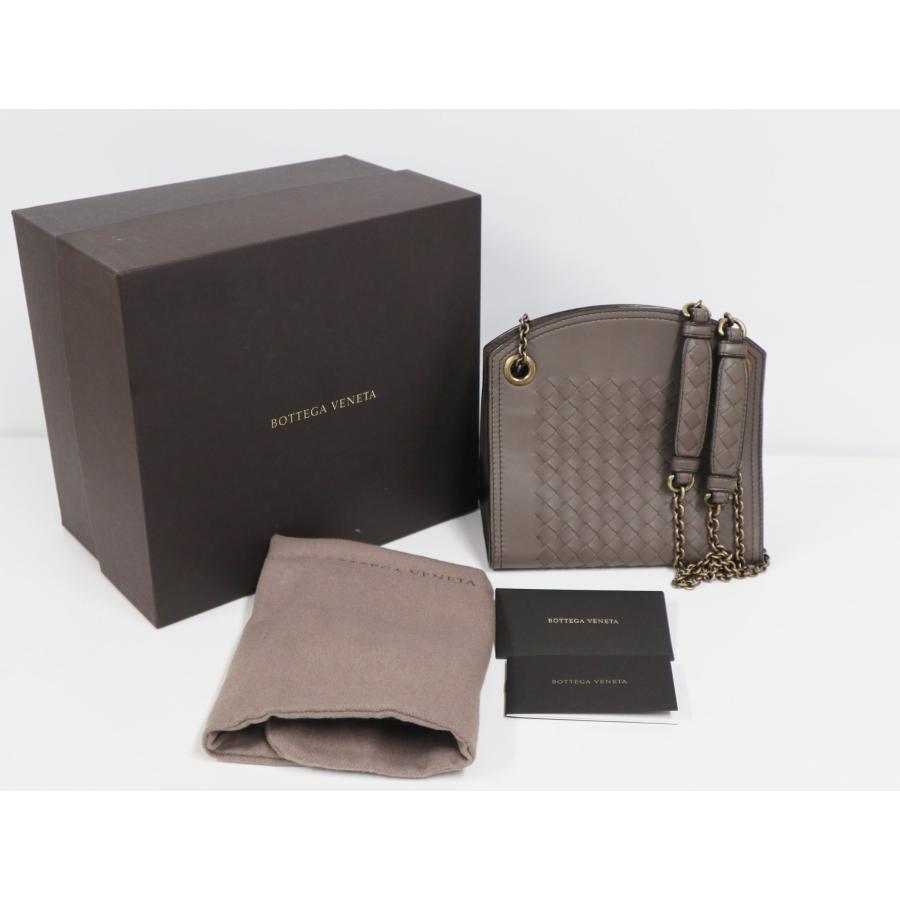 ボッテガ ヴェネタ BOTTEGA VENETA イントレチャート チェーン ショルダー バッグ レザー グレージュ レディース バッグ BOTTEGA VENETA（ボッテガ・ヴェネタ） ボッテガ ヴェネタ イントレ