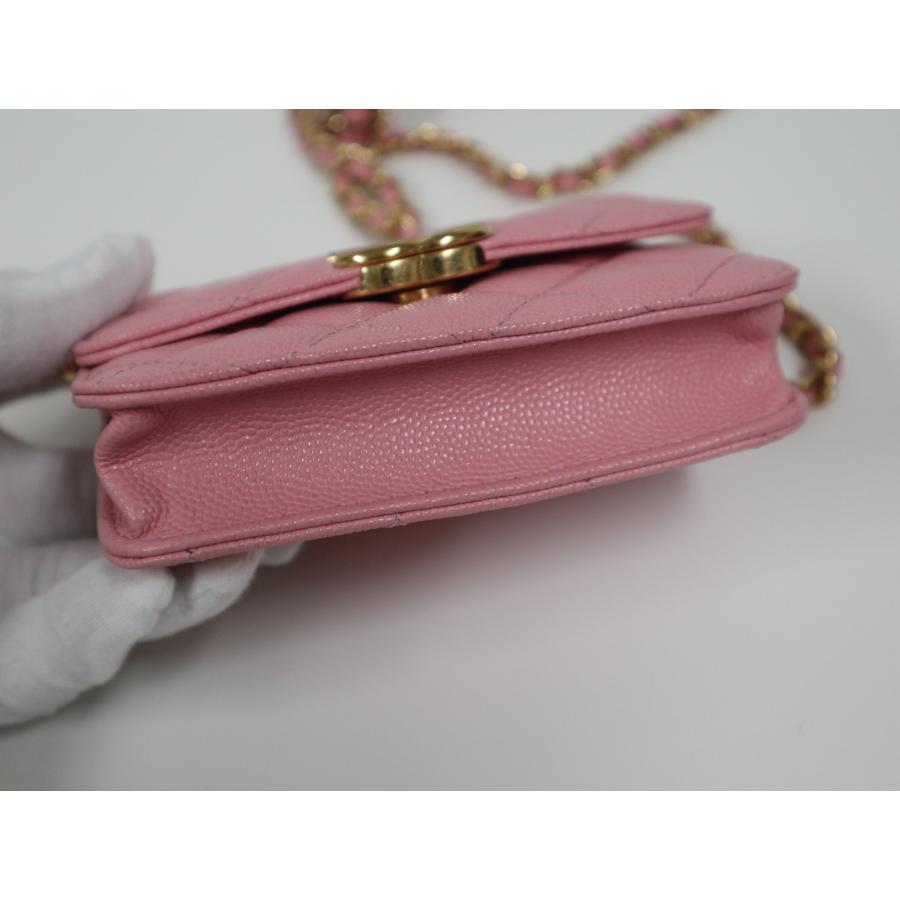 CHANEL（シャネル） ミニミニ マトラッセ キャビアスキン ピンク