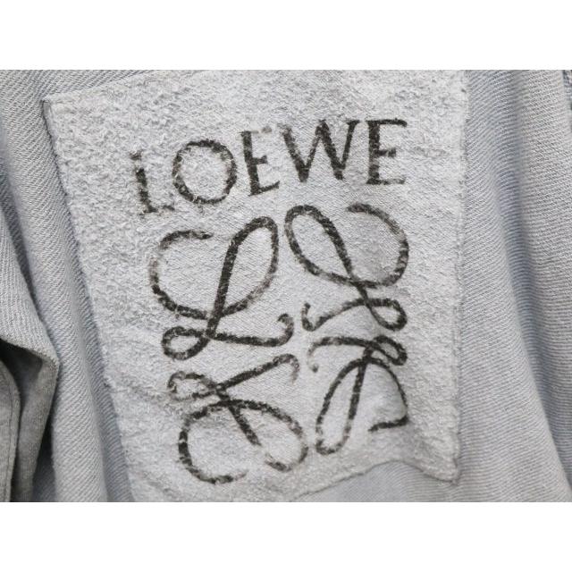 ロエベ LOEWE アナグラム ロゴ コットン スウェット サイズS S6179390CR ライトブルー グレー 【中古】 トレーナー_2