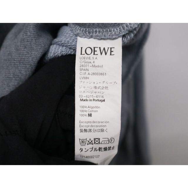 ロエベ LOEWE アナグラム ロゴ コットン スウェット サイズS S6179390CR ライトブルー グレー 【中古】 トレーナー_5