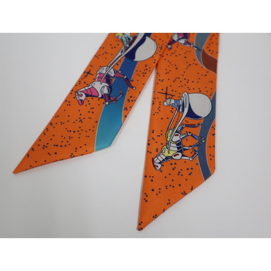 HERMES ツイリーHERMES シルクツイリースペースダービー HERMES（エルメス） SPACE DERBY スペース ダービー ツイリー スカーフ