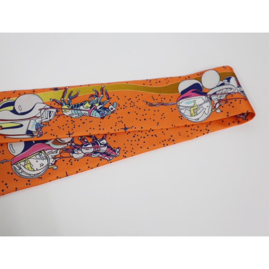 HERMES ツイリーHERMES シルクツイリースペースダービー HERMES（エルメス） SPACE DERBY スペース ダービー ツイリー スカーフ