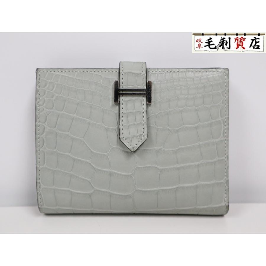 HERMES（エルメス） ベアン コンパクト クロコダイル アリゲーター 
