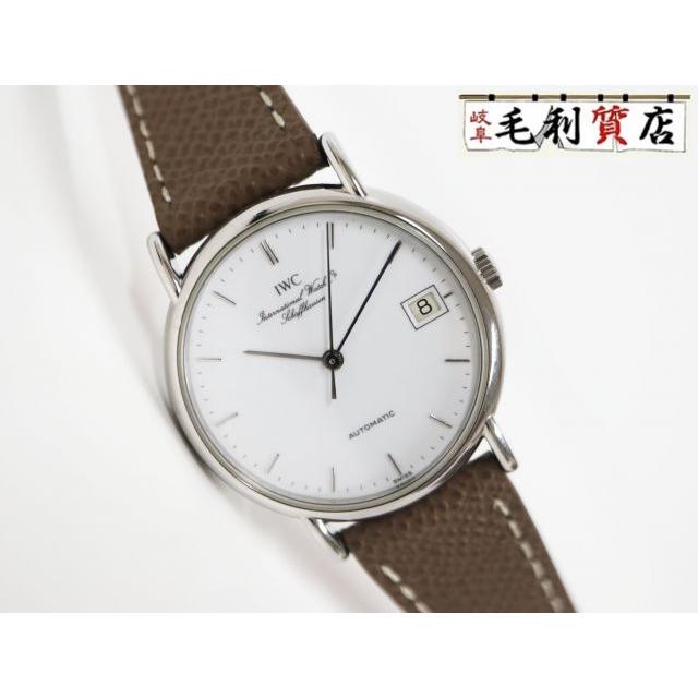 IWC アイダブリュシー ポートフィノ ホワイト文字盤 3513 ステンレス レザー 自動巻き ユニセックス【中古】時計 | ポートフィノ