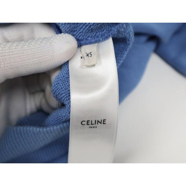 セリーヌ CELINE ルーズ フーディー コットンフリース ダーティブルー 2Y468670Q.07QD サイズXS 【中古】 パーカー_6