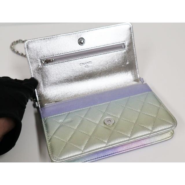 シャネル CHANEL マトラッセ ココマーク チェーンウォレット グラデーション メタリック ラムスキン 極上美品   バッグ CHANEL（シャネル） マトラッセ ココマーク チェーンウォレット