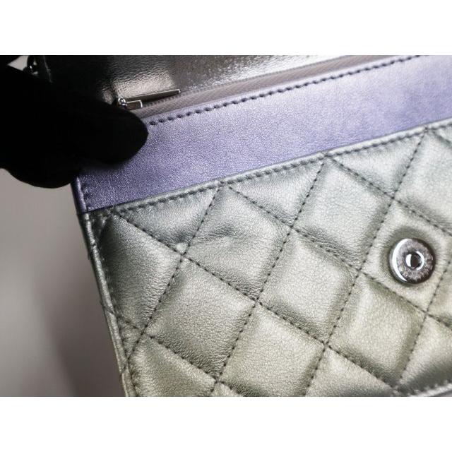シャネル CHANEL マトラッセ ココマーク チェーンウォレット グラデーション メタリック ラムスキン 極上美品   バッグ CHANEL（シャネル） マトラッセ ココマーク チェーンウォレット