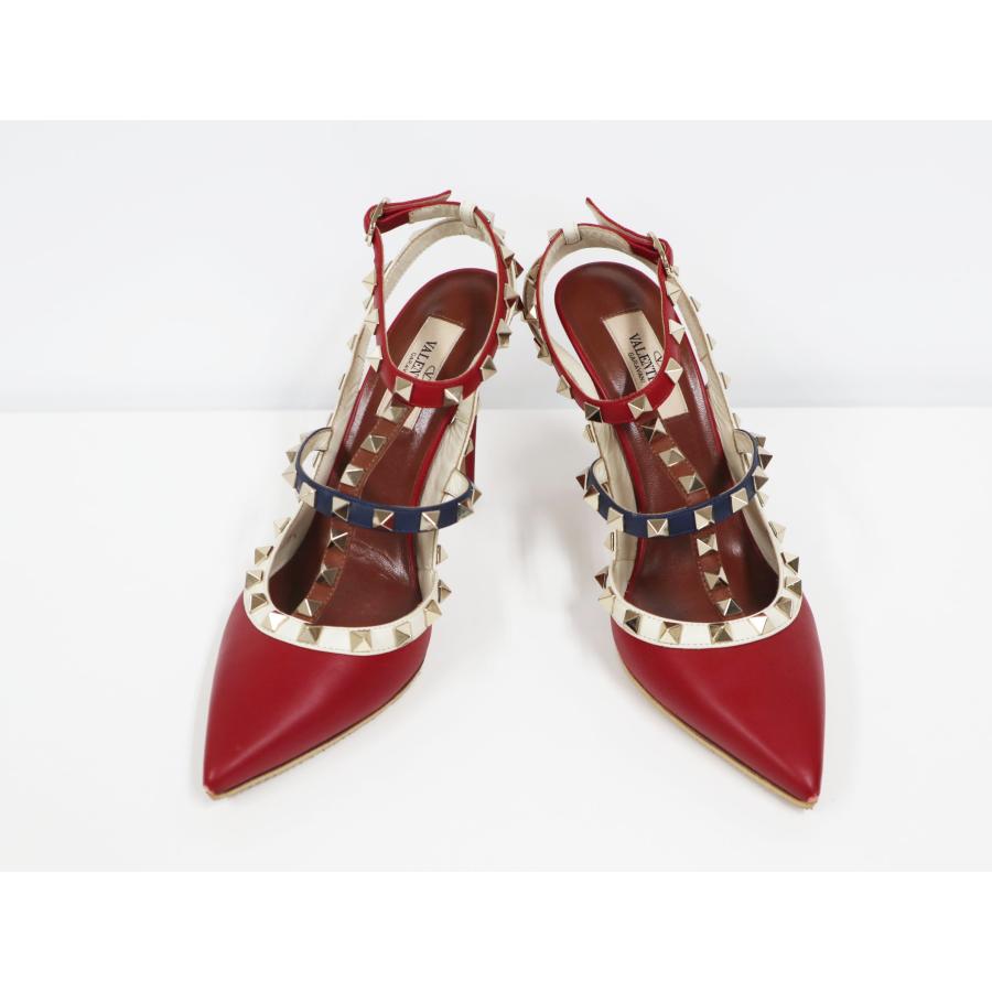ヴァレンティノガラヴァーニ VALENTINO GARAVANI ロックスタッズ ハイヒール サイズ37 1/2 24.5cm レディース 【中古】靴_1
