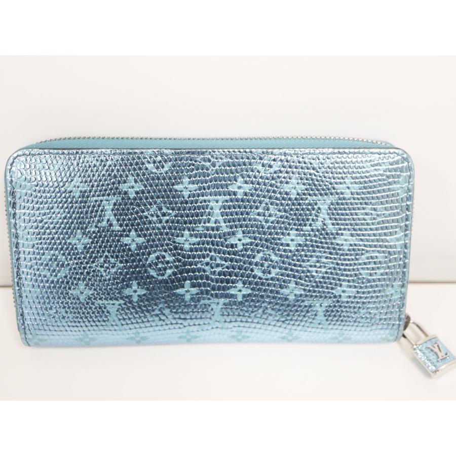 【極美品】ルイヴィトン　アンプラント　ジッピーウォレット　ライトブルー LOUIS VUITTON（ルイ・ヴィトン） ジッピー ウォレット モノグラム