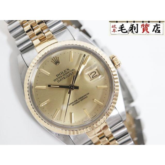 ロレックス ROLEX デイトジャスト 16013 自動巻き コンビ 87番代 プラ風防 メンズ  時計 ROLEX（ロレックス） デイトジャスト 16013 自動巻き コンビ 87番代