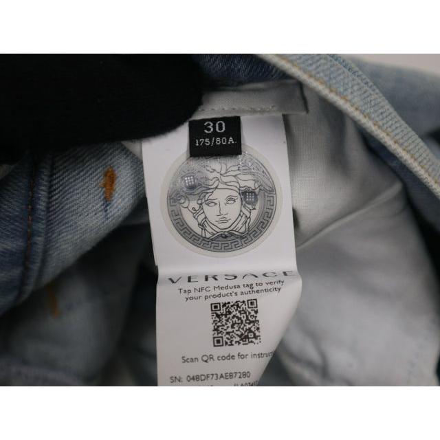 VERSACE ヴェルサーチ サイズ30  REBELLION バロック柄切替 デニムパンツ マルチ 1005165  ジーンズ VERSACE（ヴェルサーチェ） ヴェルサーチ サイズ30 ROYAL REBELLION