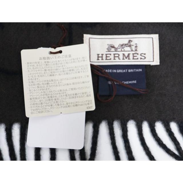 HERMES（エルメス） カシミヤ マフラー ブラック 《テット・ア・テット