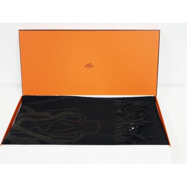HERMES（エルメス） カシミヤ マフラー ブラック 《テット・ア・テット