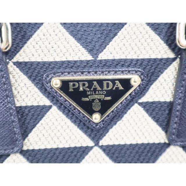 PRADA（プラダ） シンボル エンブロイダリー 1BB846 ブラック×ベージュ 