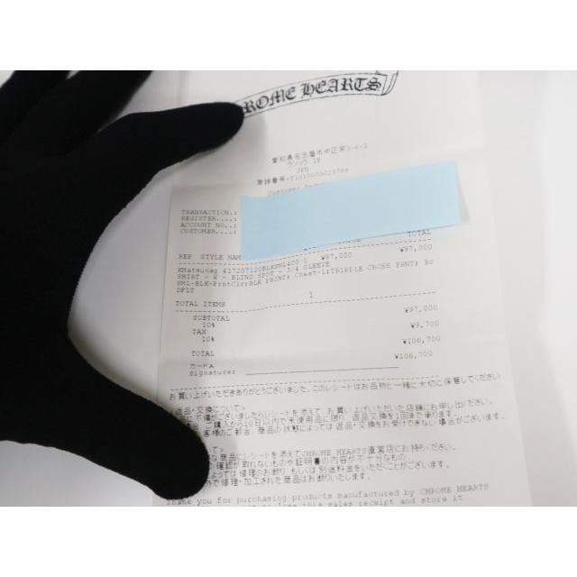 CHROME HEARTS（クロムハーツ） 長袖 Tシャツ クロスパッチ トリプル