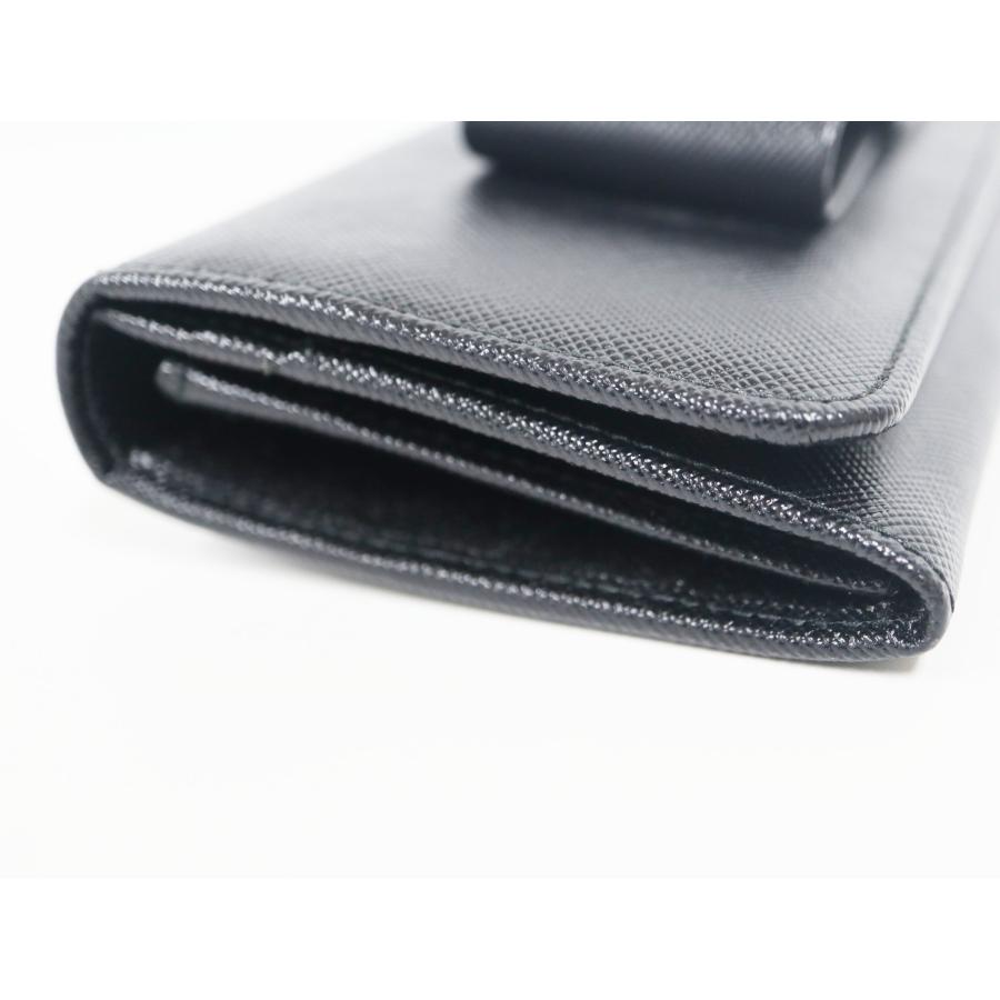 PRADA（プラダ） リボン付き二つ折り長財布 1M1132 サフィアーノ 