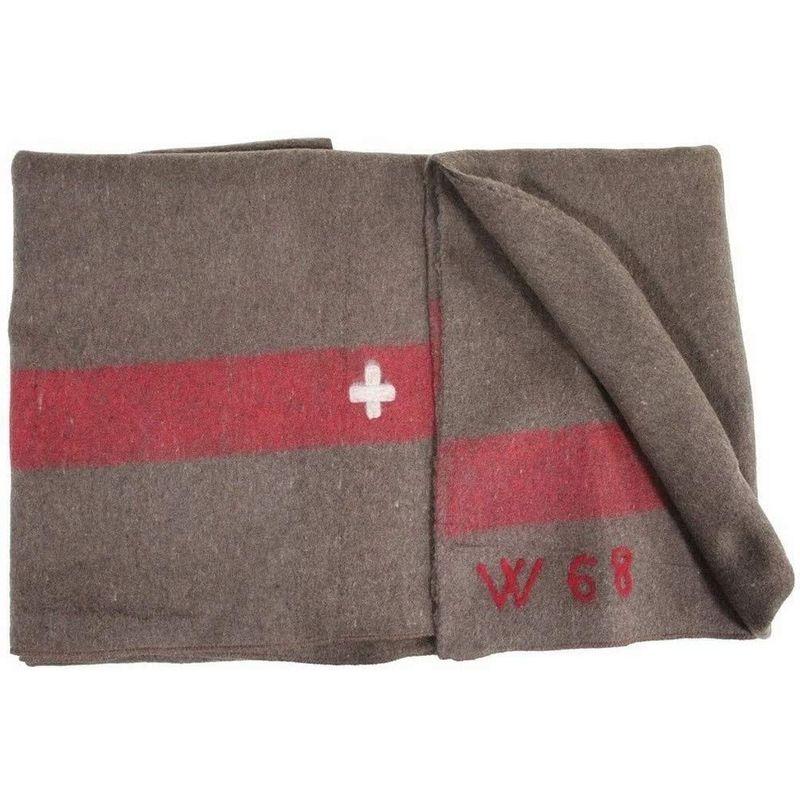 スイス軍 ウールブランケット SWISS ARMY BLANKET 200X140cm 刺繍入り 50年代モデル 精巧な復刻版