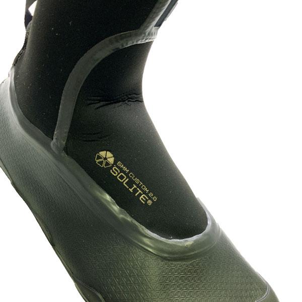サーフブーツ SOLITE ソライト SURF BOOTS 5MM CUSTOM 2.0 サーフィン ネオプレン素材 ソックス付属 熱成型ブーツ BLK/GUM｜move-select｜05
