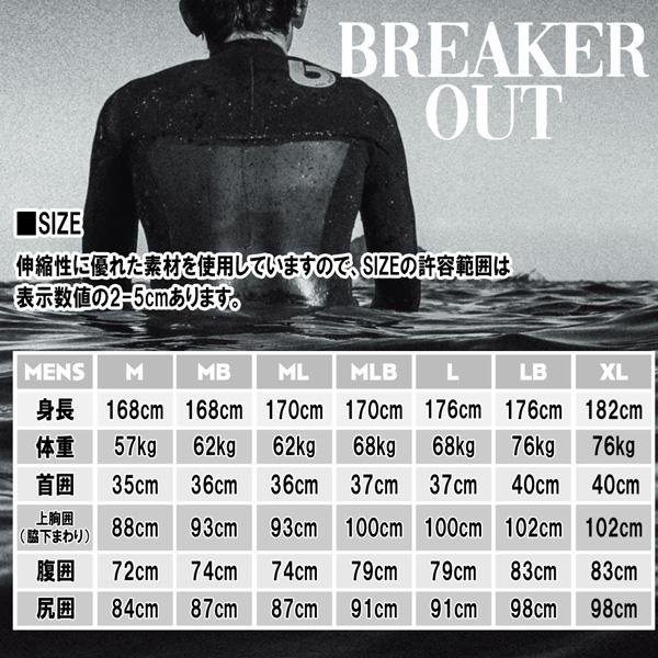 Breaker out 5/3mm セミドライ メンズ MLサイズ Breaker out 5/3mm セミドライ メンズ MLサイズ