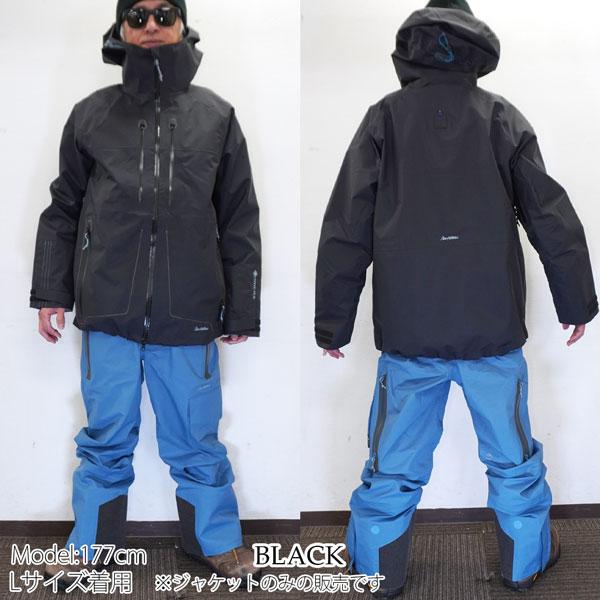 スノーボード REW reality carve 3L JKT & BIB Black M REW 25-26 アールイーダブリュー リアリティカーブ3Lジャケット REW