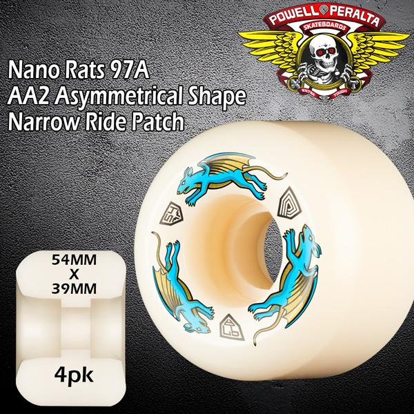 ウィール パウエルペラルタ POWELL PERALTA DRAGON FORMULA NANO RAT 54 x 39mm 97A AA2 4個セット ドラゴンフォーミュラー | ブランド登録なし