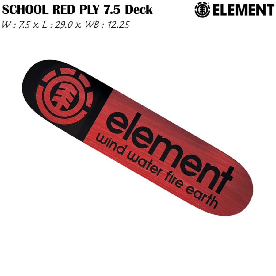 ELEMENT（エレメント） スケボー デッキ ELEMENT OLD SCHOOL RED PLY