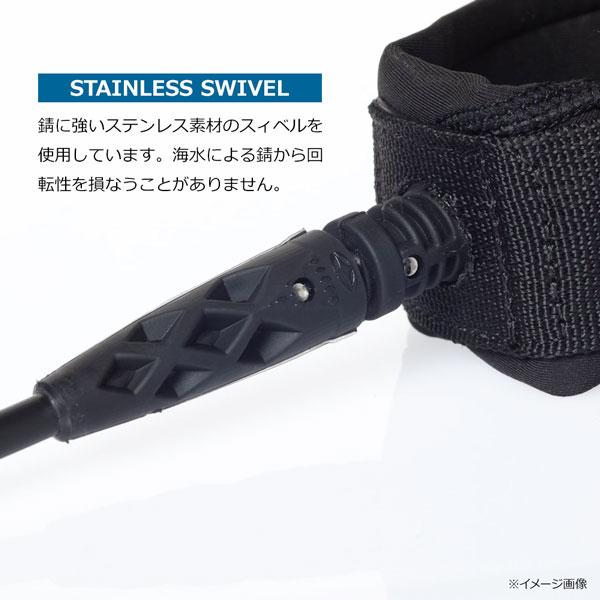 サーフィン リーシュコード デスティネーション DESTINATION DOUBLE SWEIVEL YULEX LEASH ミディアム 6&rsquo; x 7mm ショートボード用