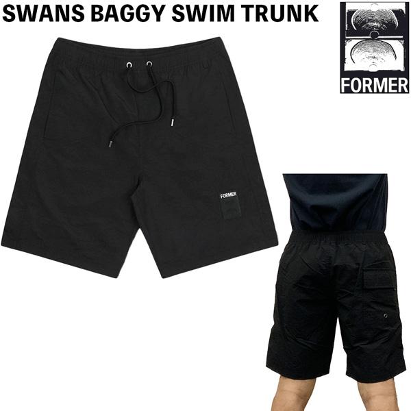 フォーマー サーフトランクス FORMER SWANS BAGGY SWIM TRUNK BLACK スワンズ バギー トランクス FBO-24101_1