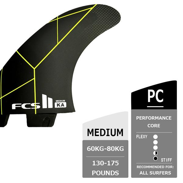 フィン FCS2 FCS エフシーエス KOLOHE ANDINO コロヘ アンディーノ KA PC Tri Retail Fins Black/Acid トライフィン | FCS | 01