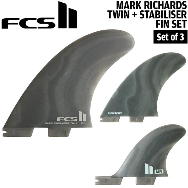 FCS2 フィン FCS II MR TWIN+1 ECO NEO GLASS M-L SMOKE SWIRL マークリチャーズ 3枚set ツインスタビ サーフィン フィン | FCS | 01