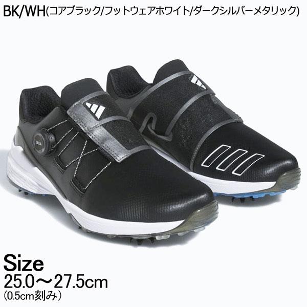 値下げ アディダス adidas ゴルフシューズ ZG23 BOA 男性用 スパイクレス BK/WHコアブラック/フットウェアホワイト/ダークシルバーメタリック｜move-select｜02