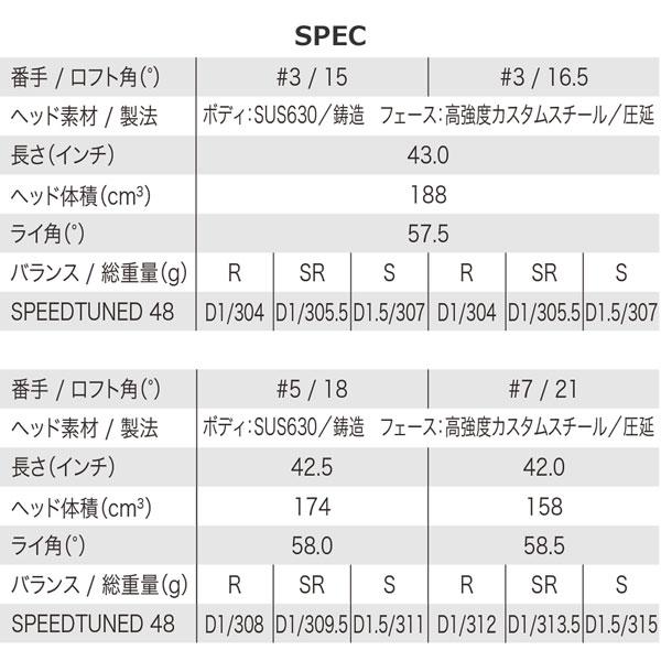 値下げ ホンマ HONMA TW-GS フェアウエイウッド シャフト：SPEEDTUNED 48｜move-select｜08