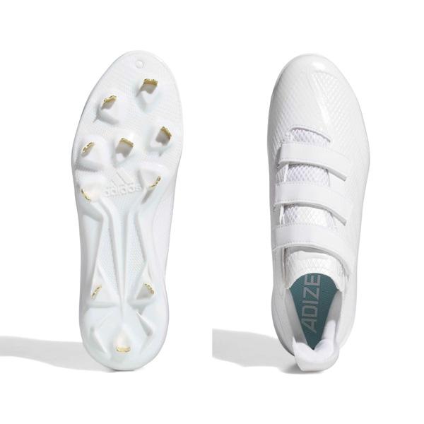 アディダス 野球 マジックテープ スパイク adidas アディゼロ Electric JP VELCRO ベースボールスパイク 金具 ホワイト | adidas | 18