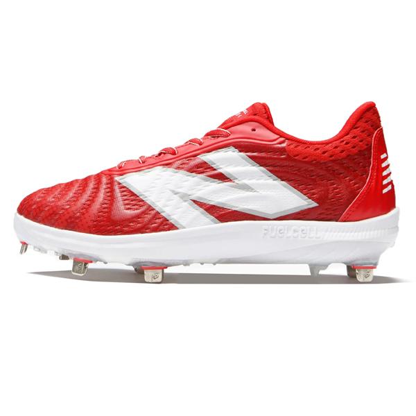 ニューバランス New Balance 野球スパイクシューズ ウレタンソール 埋め込み金具 一般用 L4040TR7 レッド ワイズ2E P革加工不可 | New Balance | 01