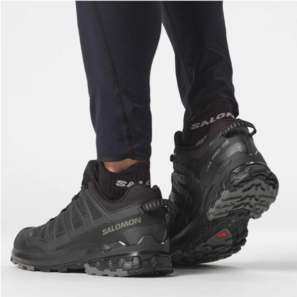 登山靴 サロモン SALOMON XA PRO 3D V9 WIDE GTX BLACK/PHANTOM/PEWTER アウトドアシューズ