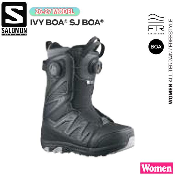 スノーボード 23.5 SALOMON IVY BOA SJ ウィンタースポーツ SALOMON IVY BOA SJ BOA ブラック 23.0cm