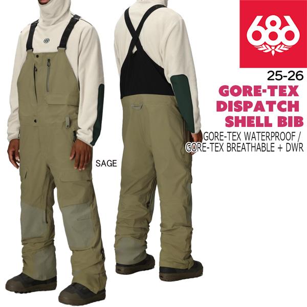 25-26 シックスエイトシックス ゴアテックスディスパッチシェルビブ 686 SIXEIGHTSIX GORE DISPATCH BIB ウエア 25-26-PT-686の画像