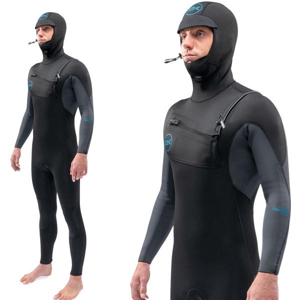 ウェットスーツ フルスーツ ダカイン DAKINE MEN QUANTUM HOODED CHESTZIP FULL 5/4/3mm フード付き|move-select|02