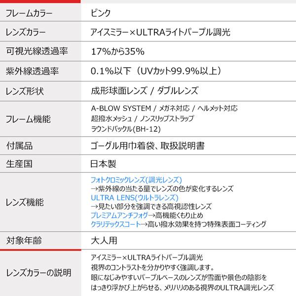 スキー スノーボード ゴーグル 22-23 SWANS スワンズ RIDGELINE リッジライン アイスミラー×ウルトラライトパープル調光 22-23-GG-SWS スキー スノーボード ゴーグル SWANS スワンズ RIDGELINE リッジライン アイスミラー×ウルトラライトパープル調光 GG SWS